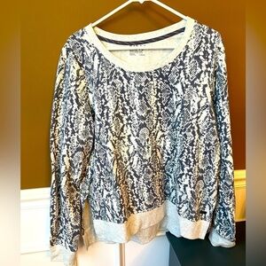 Marc New York Performance Womens Animal Print Oversized Sweatshirt Size XL